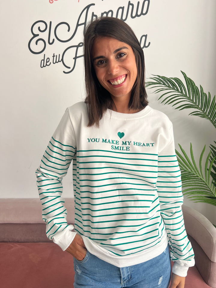 Sudadera Heart verde