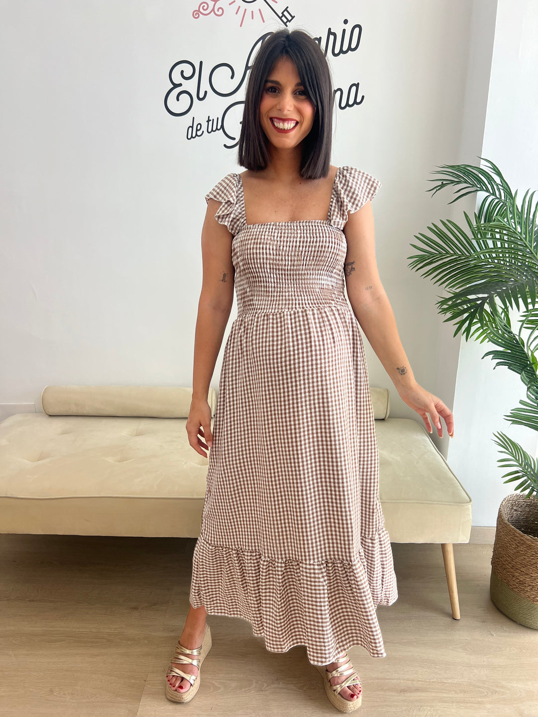 Vestido Yanira marrón