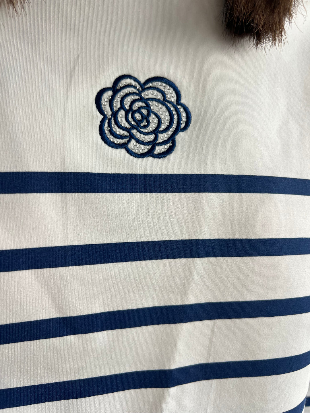 Sudadera Flor azul marino