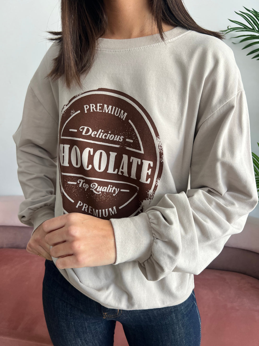 Sudadera Chocolate beige