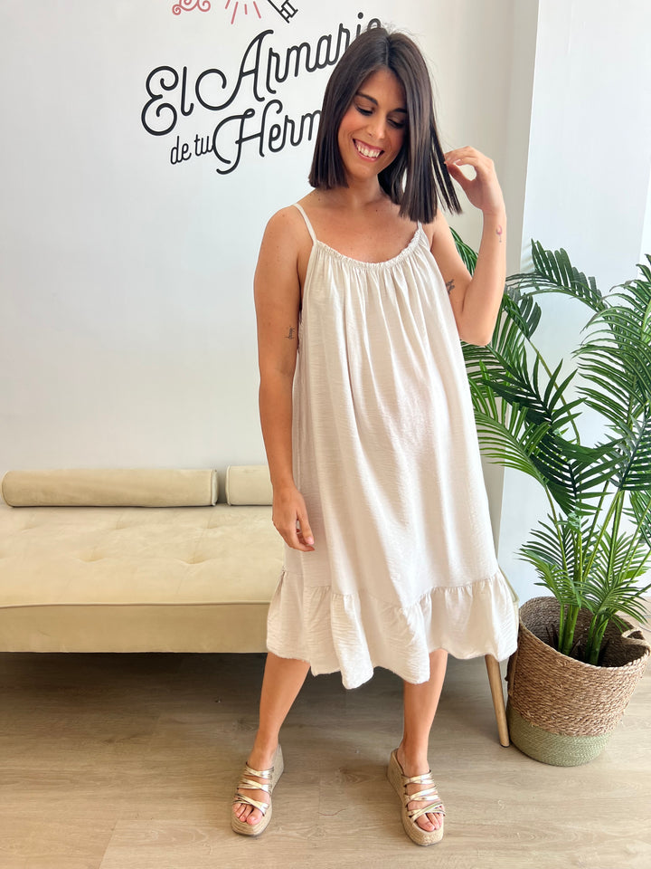 Vestido Alana beige