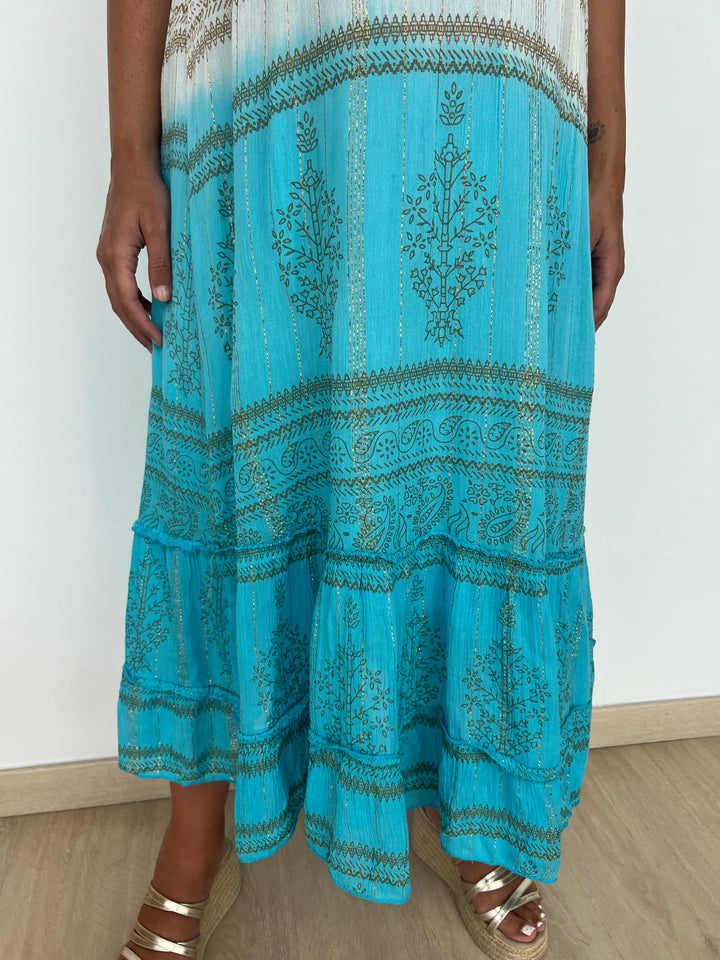Vestido Palma azul