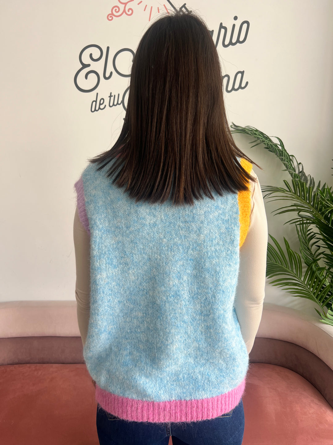 Chaleco Julia celeste
