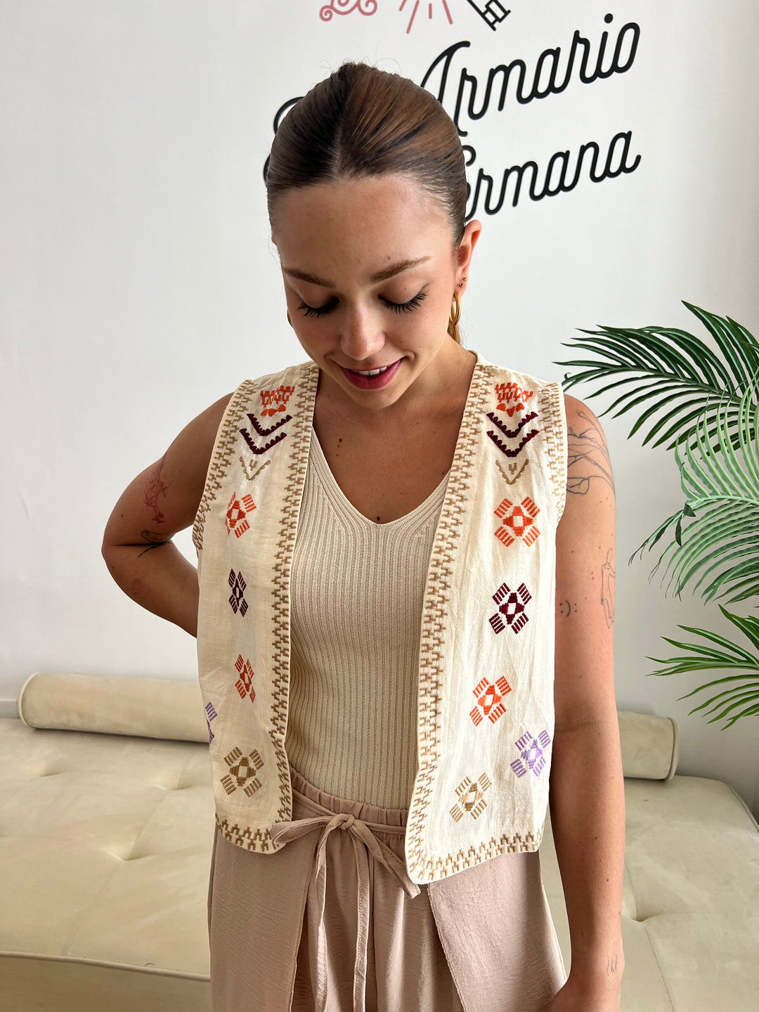 Chaleco Angy beige