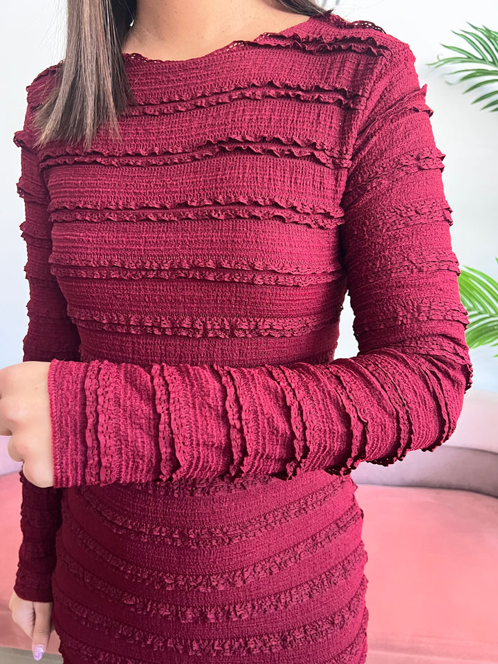 Vestido Margot burdeos