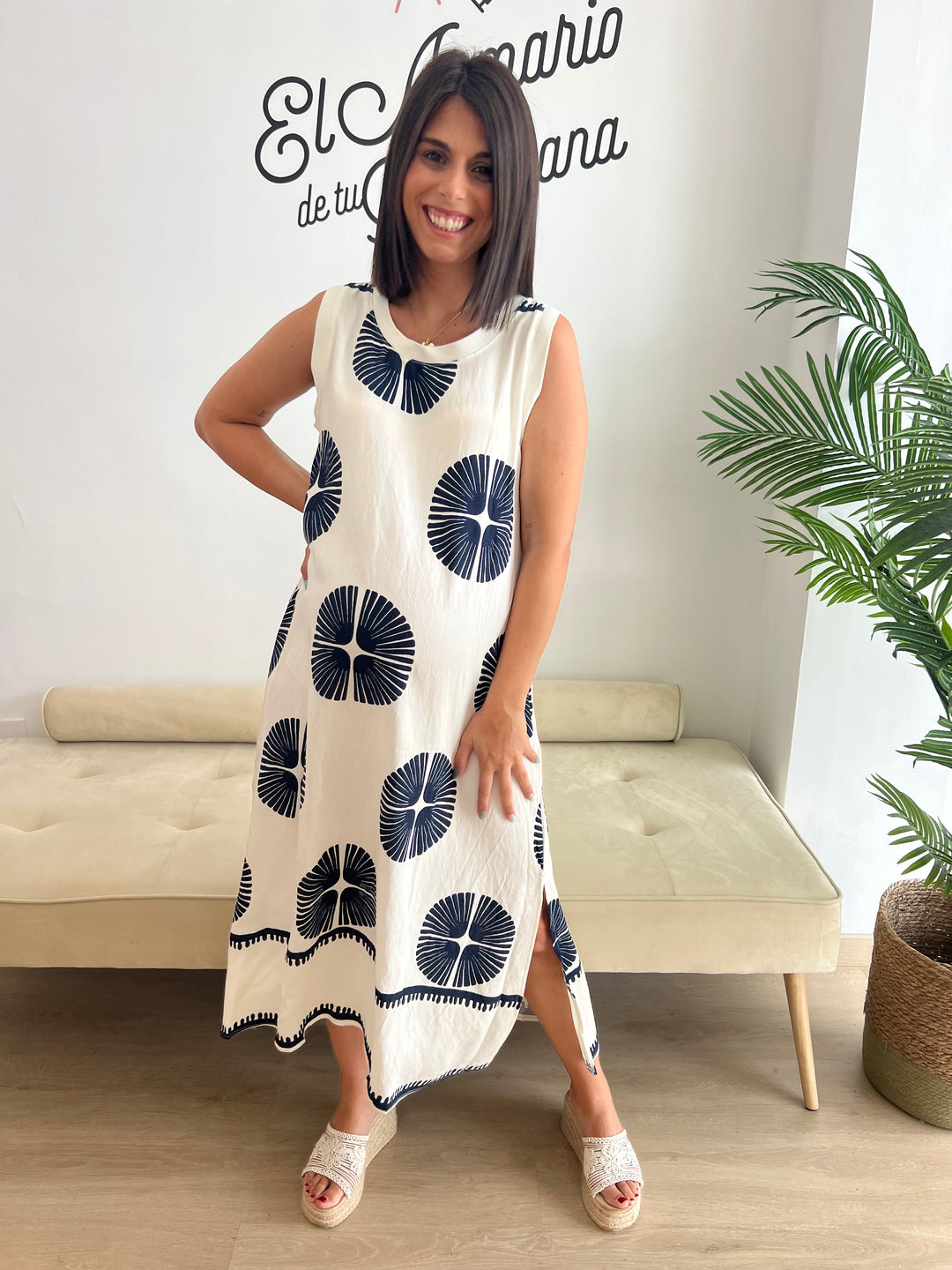 Vestido Mireia azul marino