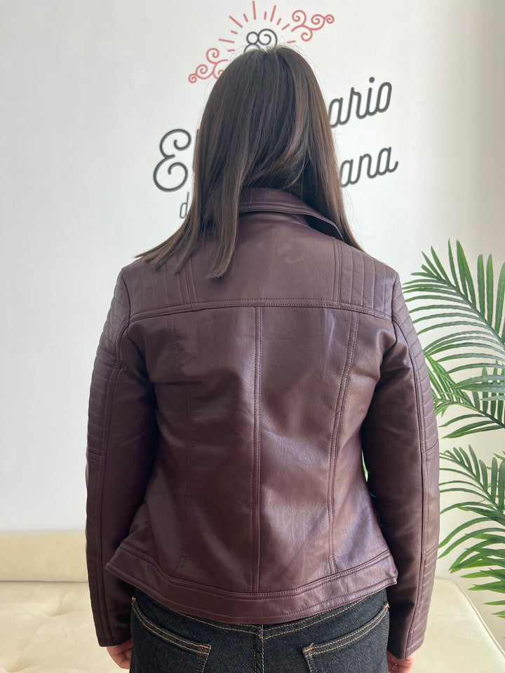 Chaqueta Biker vino