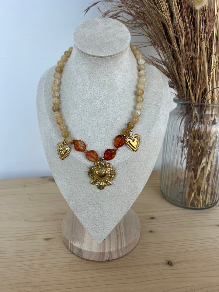Collar Leo beige (acero)