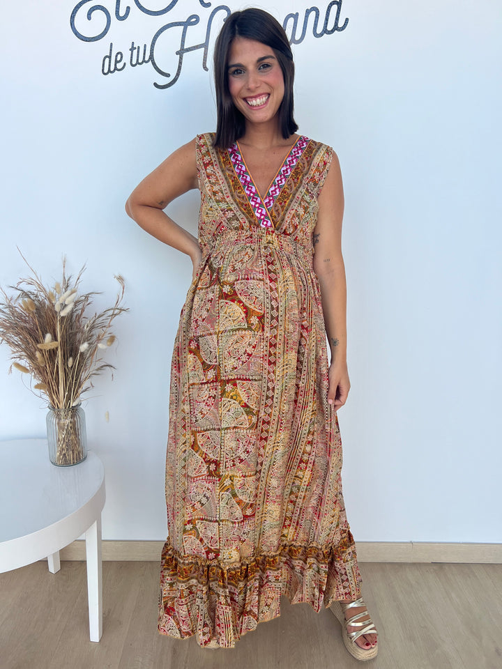 Vestido Layka mostaza