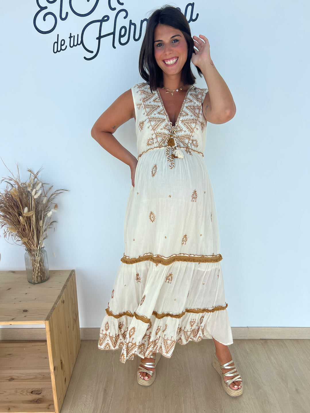 Vestido Shiva camel