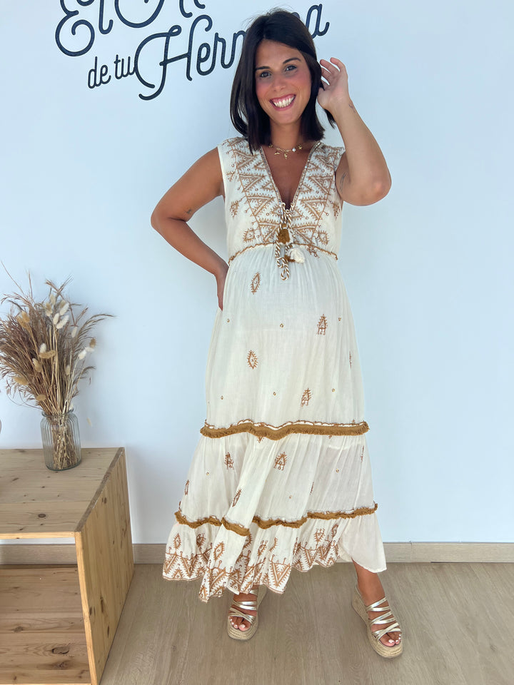 Vestido Shiva camel