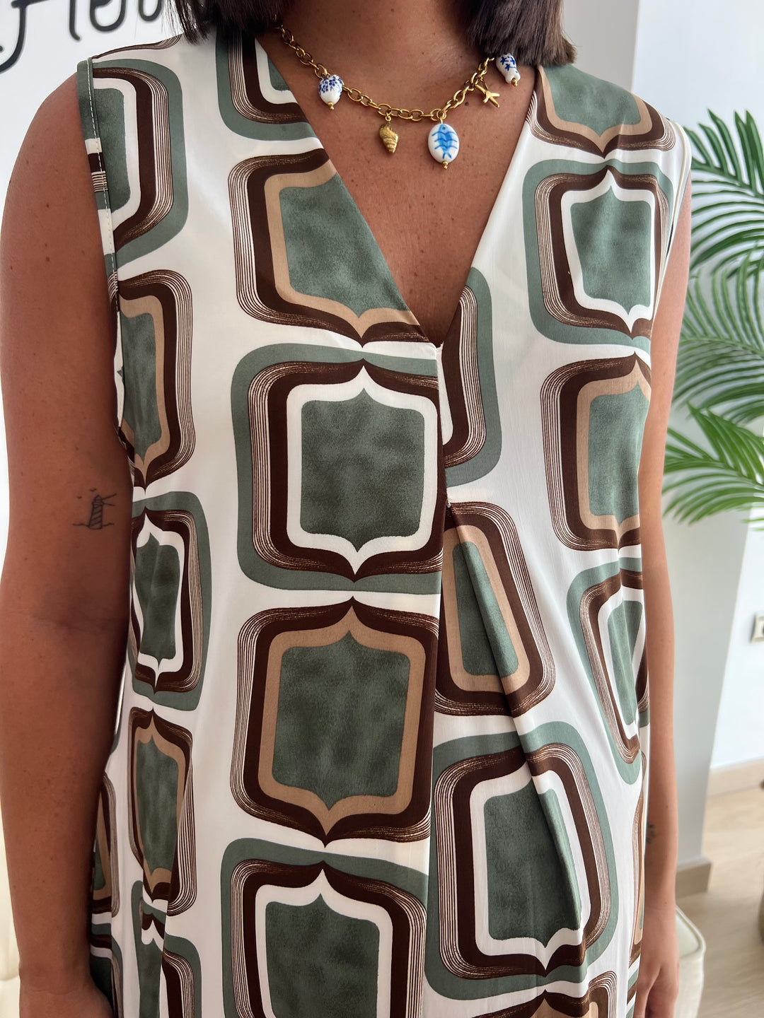 Vestido Carlota verde oscuro