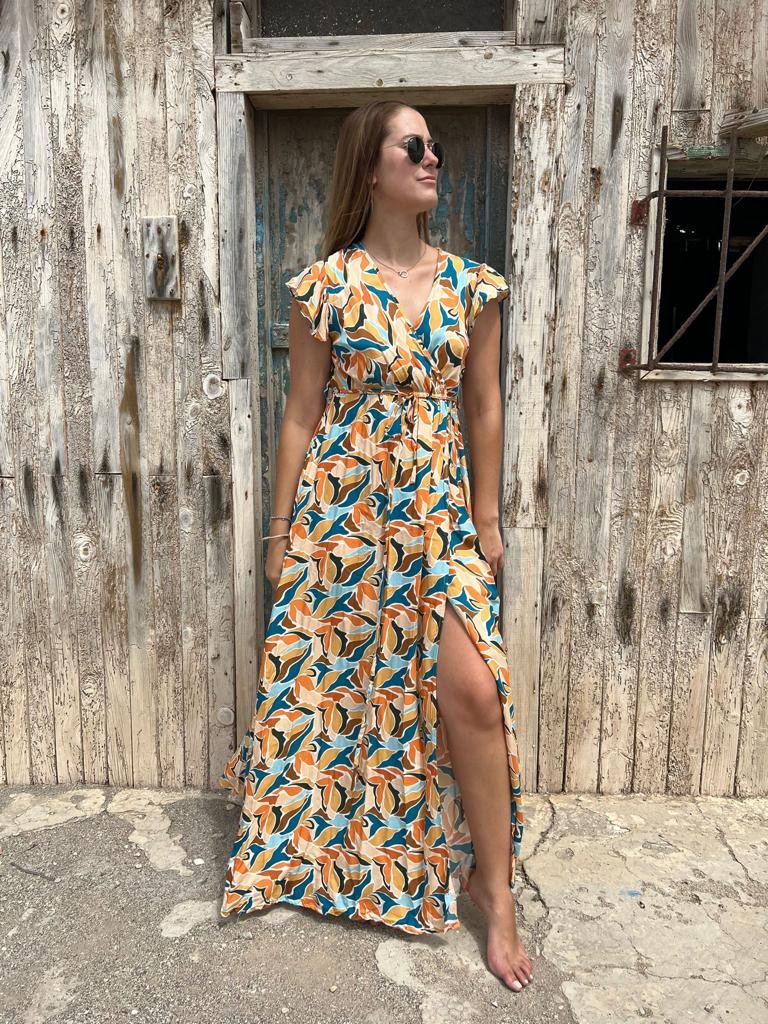 Vestido Yoli naranja