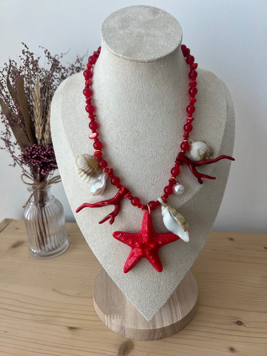Collar Mónsul rojo (no acero)