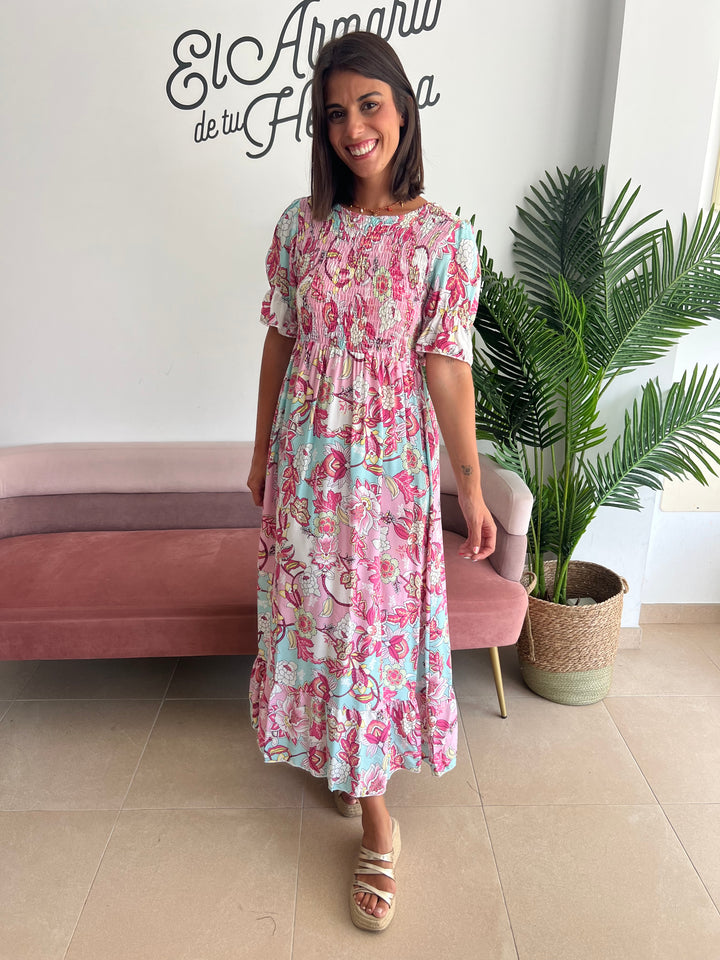 Vestido Esmeralda rosa