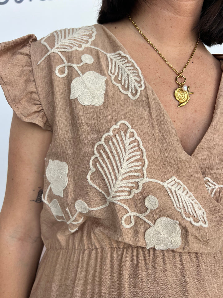 Vestido Estela camel