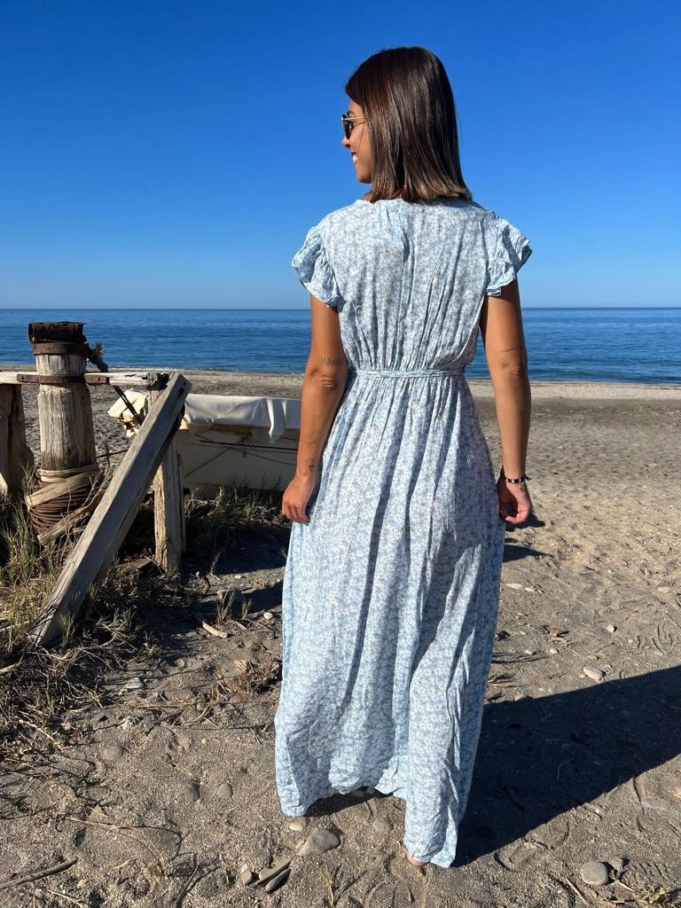 Vestido Adela celeste