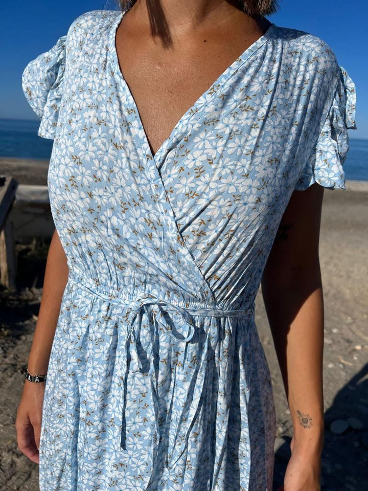 Vestido Adela celeste