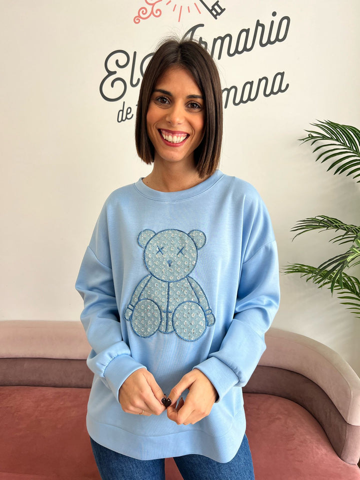 Sudadera Osito celeste