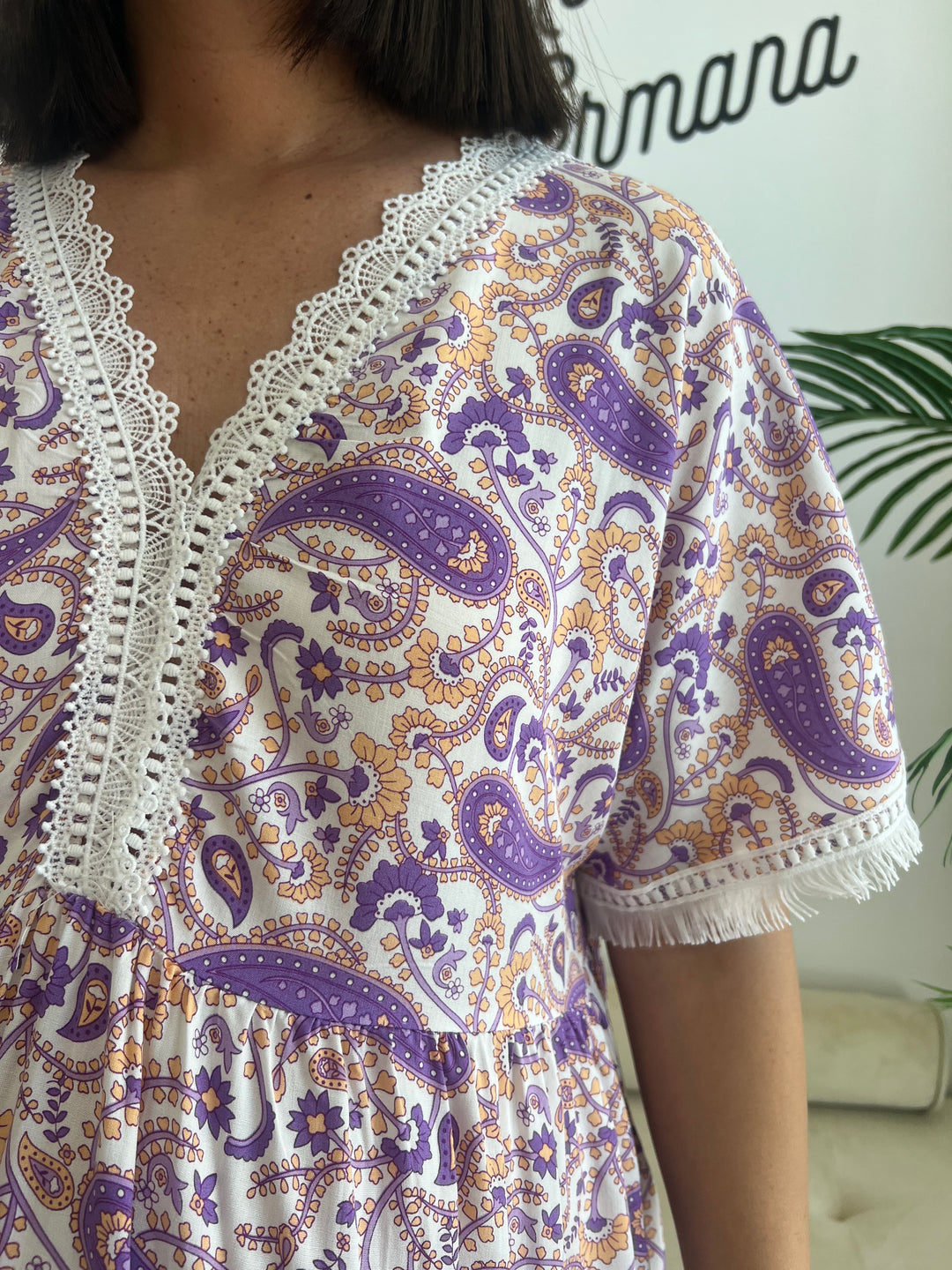 Vestido Luisa malva
