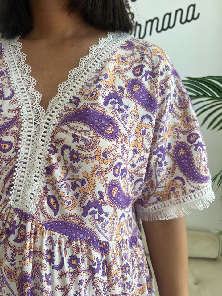 Vestido Luisa malva