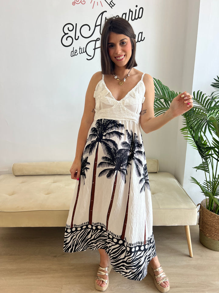 Vestido Palmeras negro