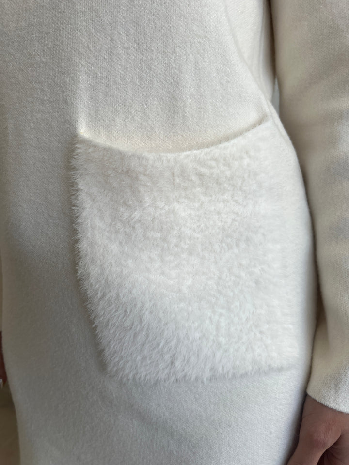Vestido Bolsillo beige