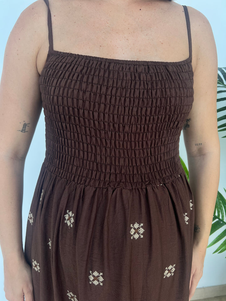 Vestido Mar marrón