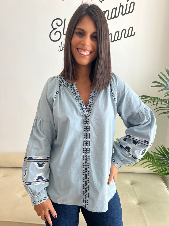 Blusa Nayala celeste