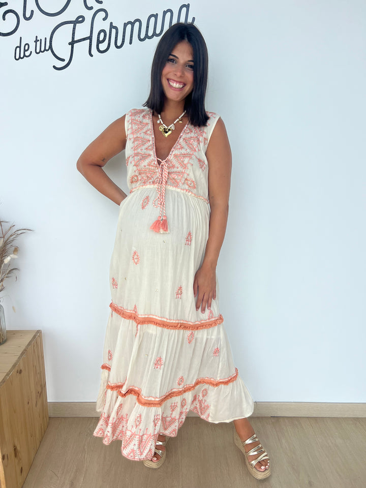 Vestido Shiva coral