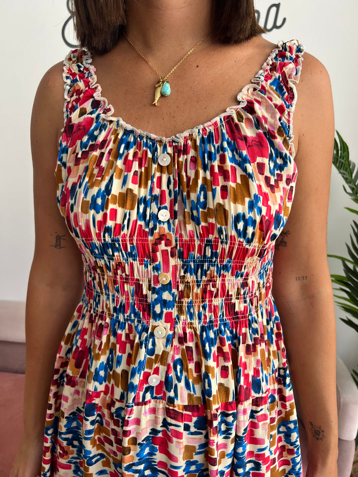 Vestido Silvia fucsia