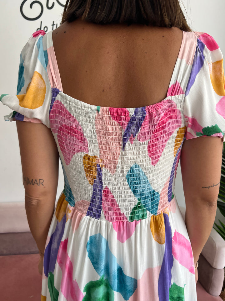 Vestido Bianca rosa