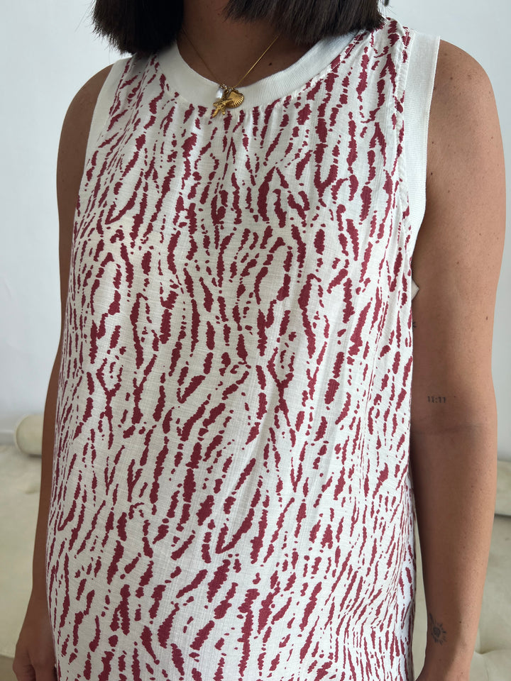 Vestido Evelyn rojo-rosado