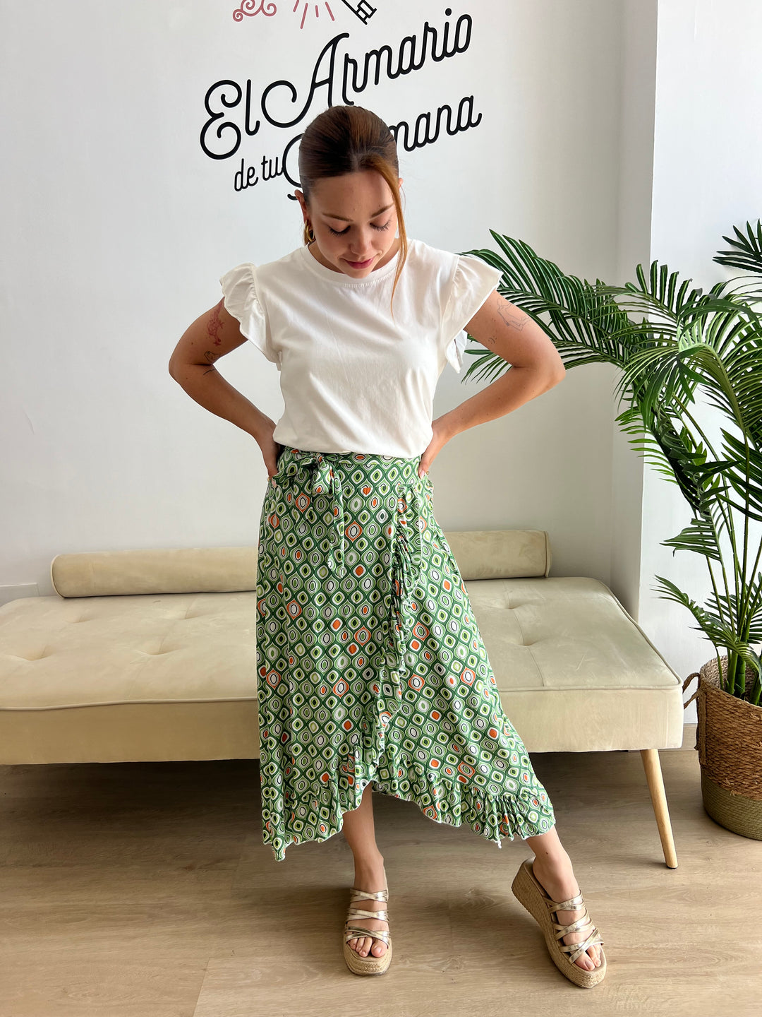 Falda Daniela verde