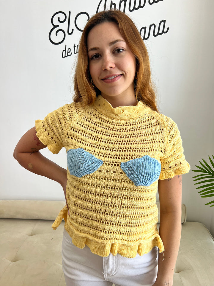 Top Almejas amarillo