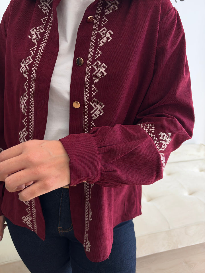Sobrecamisa Alma burdeos