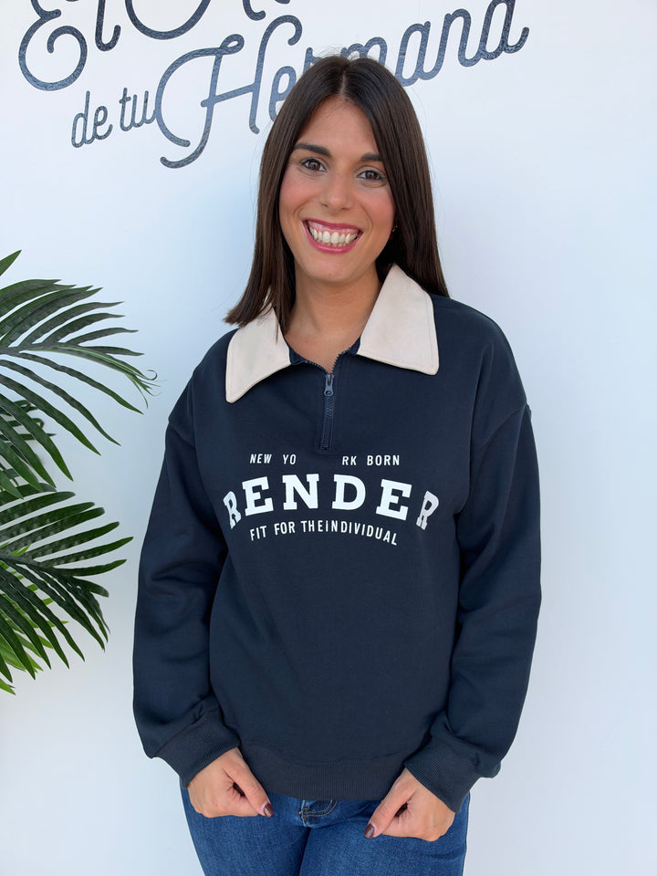 Sudadera Render azul marino