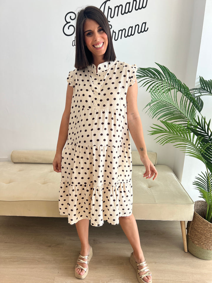 Vestido Martina blanco roto