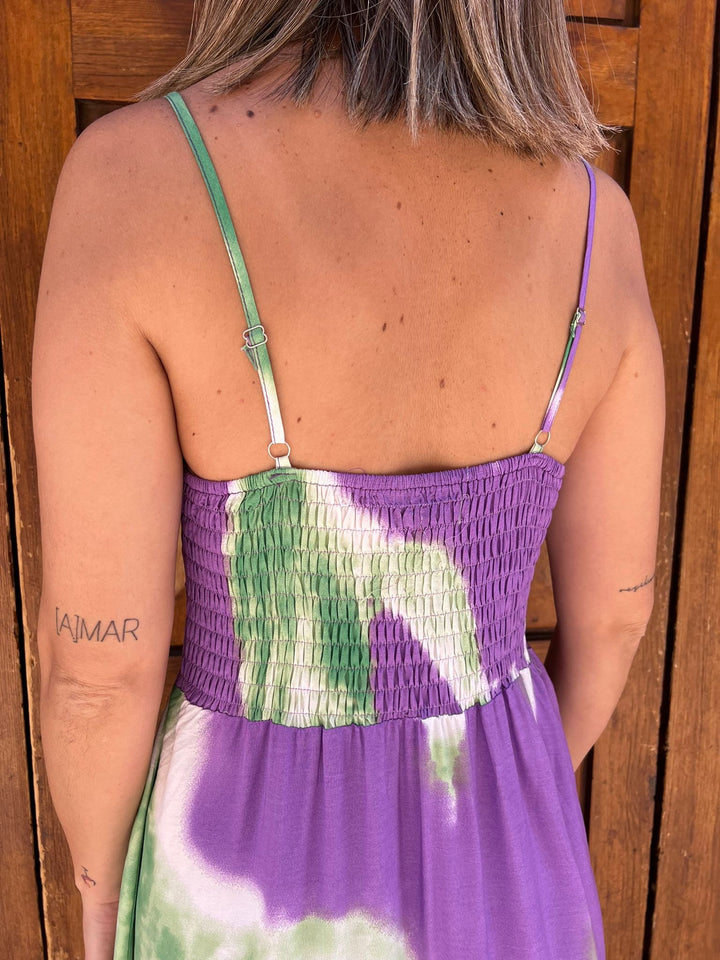 Vestido Tie-Dye morado