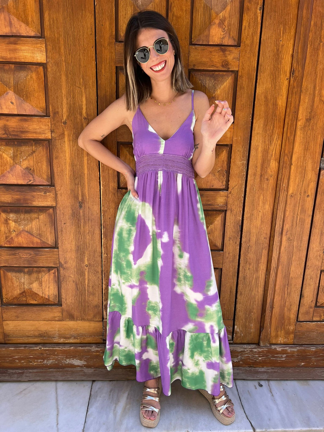 Vestido Tie-Dye morado