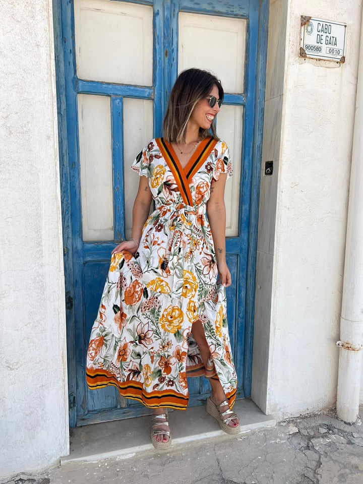 Vestido Pilar naranja