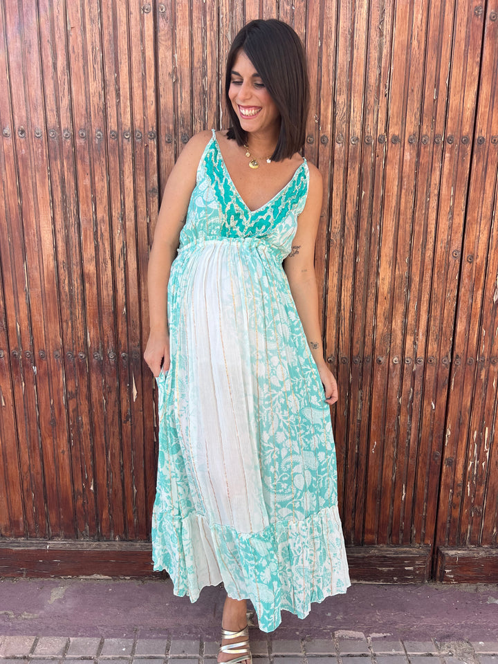 Vestido Menorca aguamarina