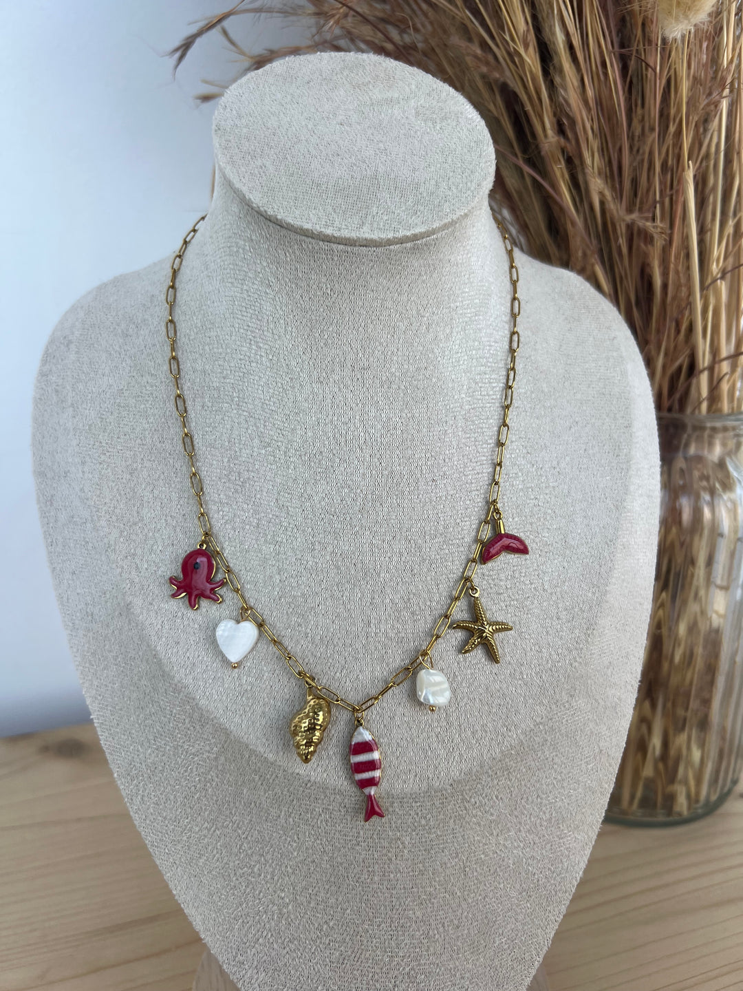 Collar Salitre rojo (acero)