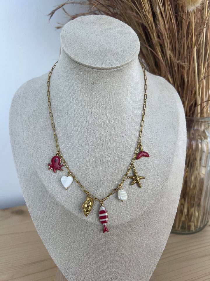 Collar Salitre rojo (acero)