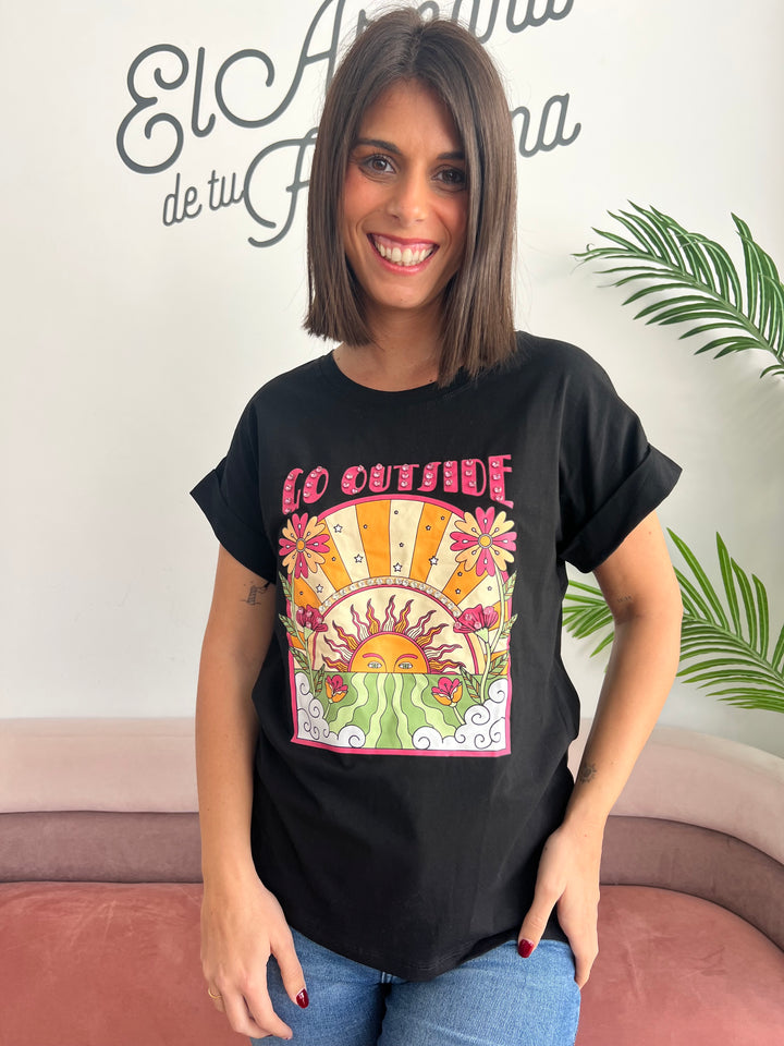 Camiseta Outside negro