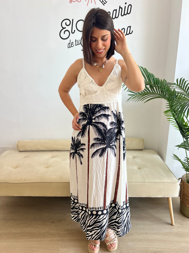 Vestido Palmeras negro