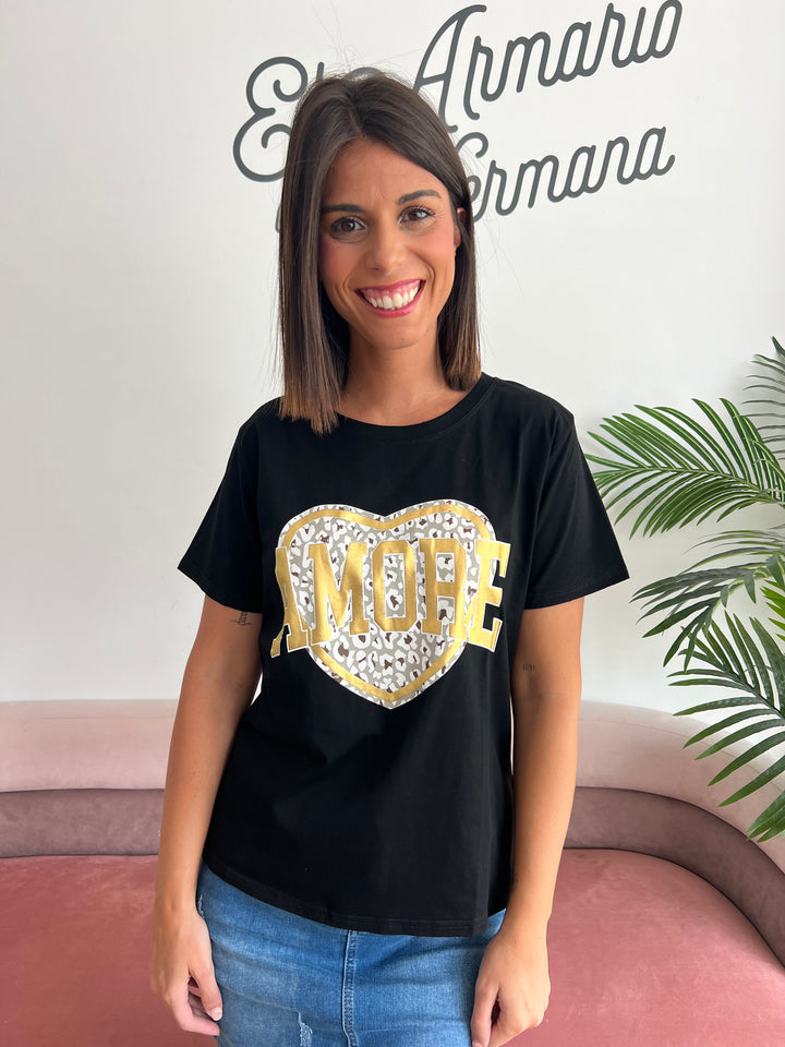 Camiseta Amore negro