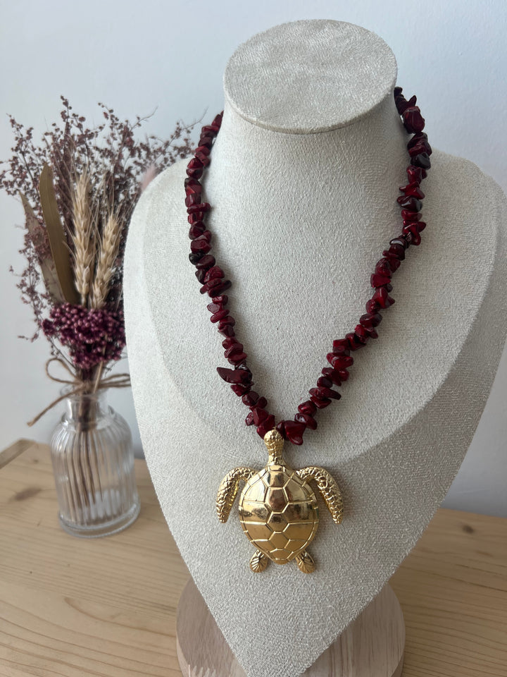 Collar Koa burdeos
