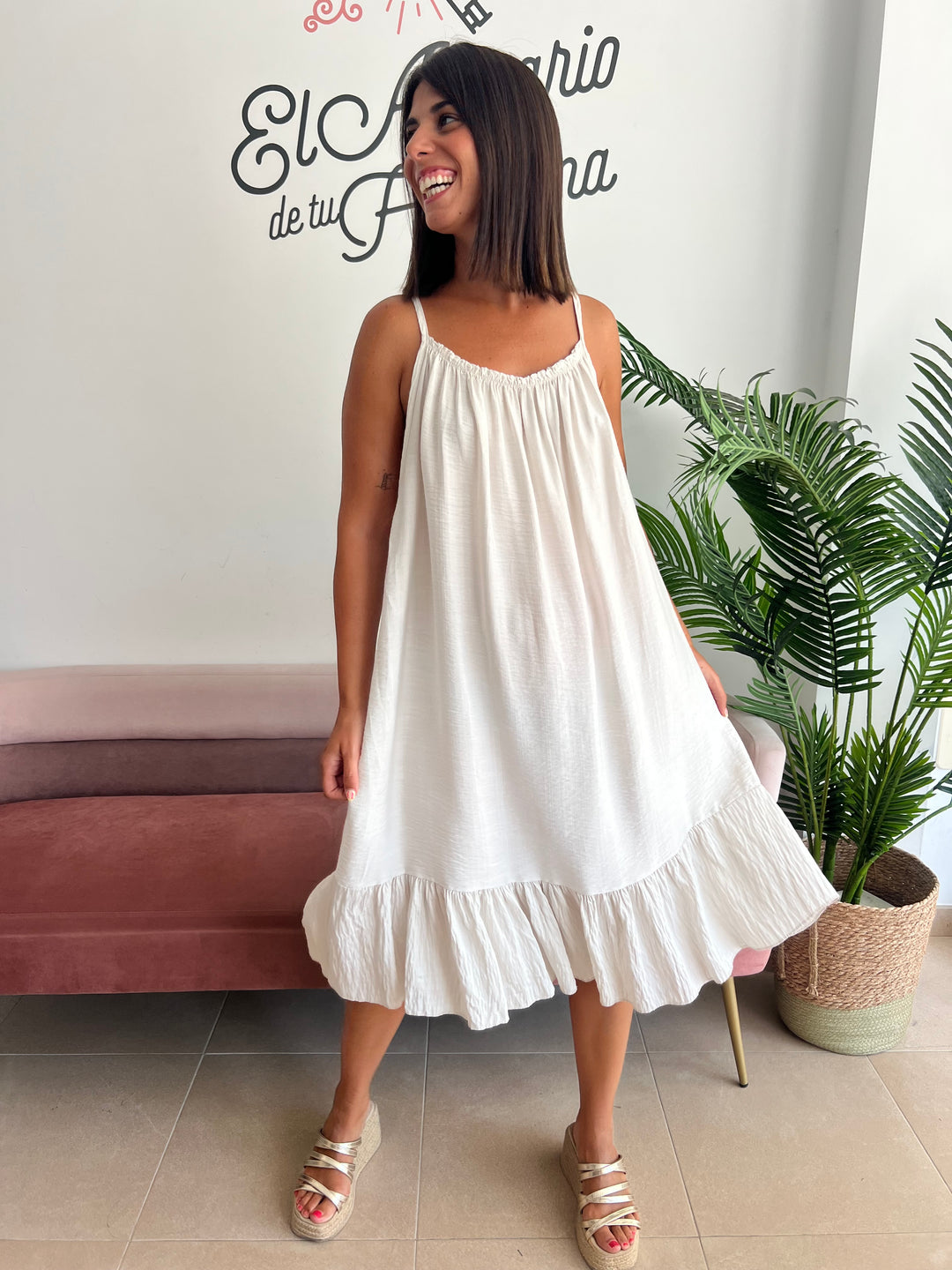 Vestido Alana Corto marfil