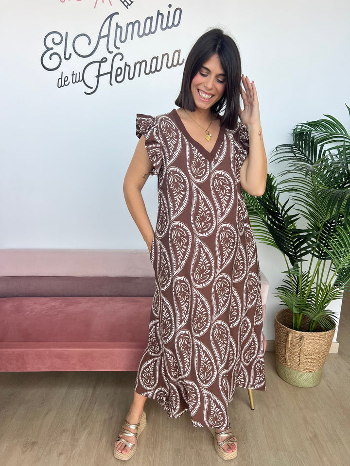 Vestido Débora marrón